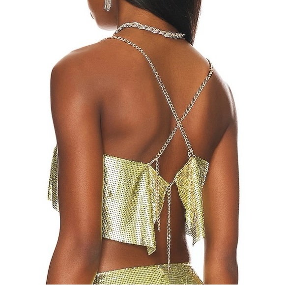 NWT Green metallic cropped top - Picture 4 of 6